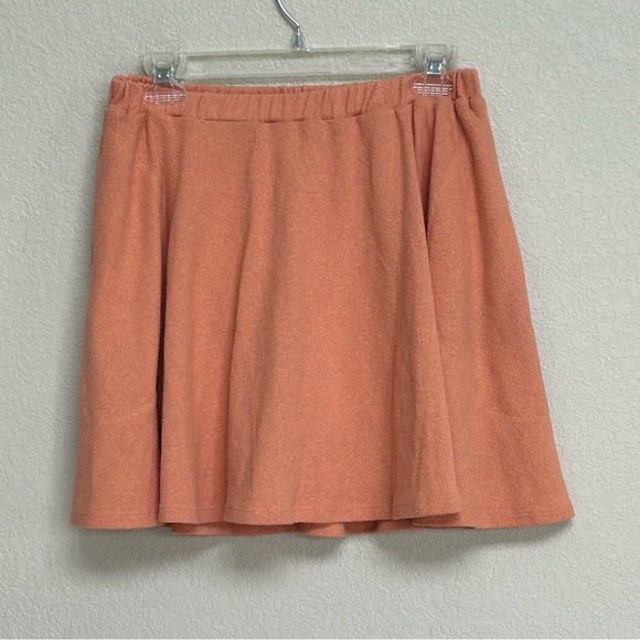 Free People FP Beach Women’s Orange Textured Knit Skater Skirt Size Small - Picture 2 of 7